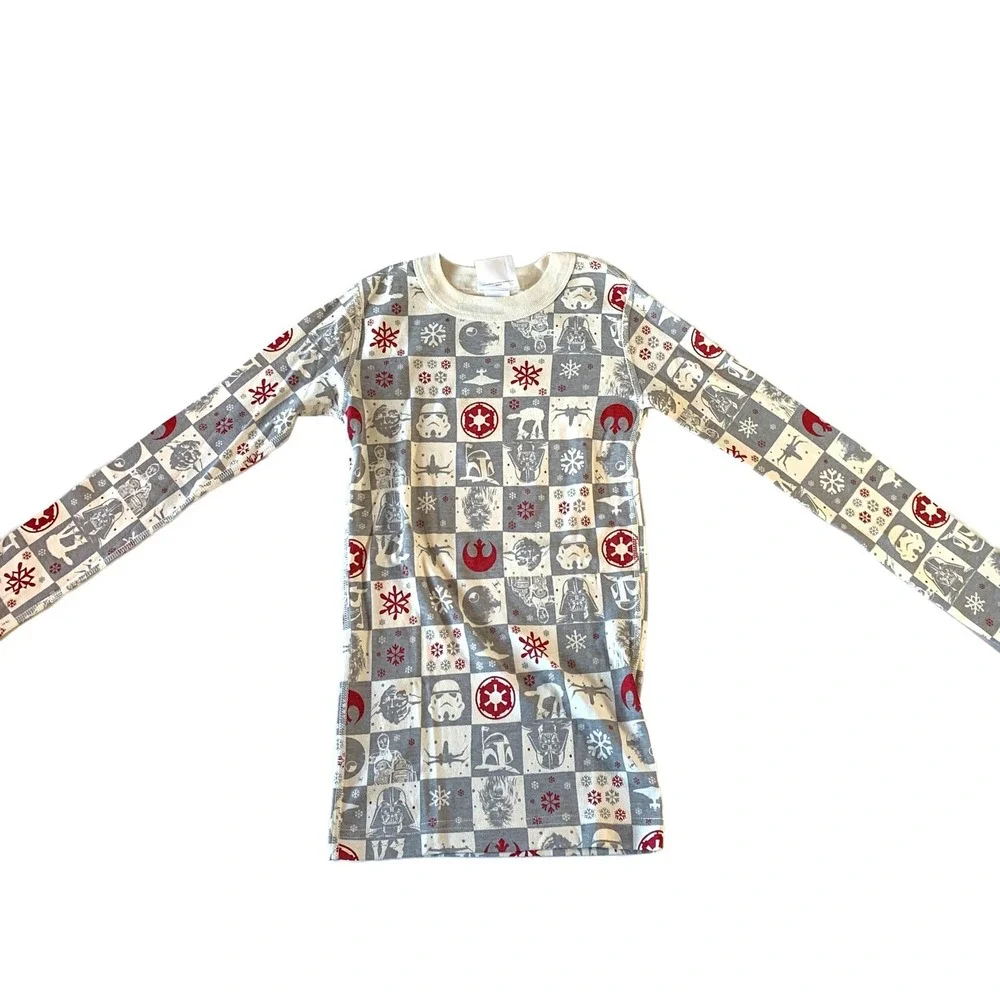 Hanna Andersson Star Wars Holiday Christmas Pajamas‎ 2 Pc. Sz 10 Red Gray Cotton